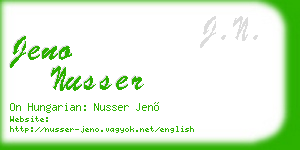 jeno nusser business card